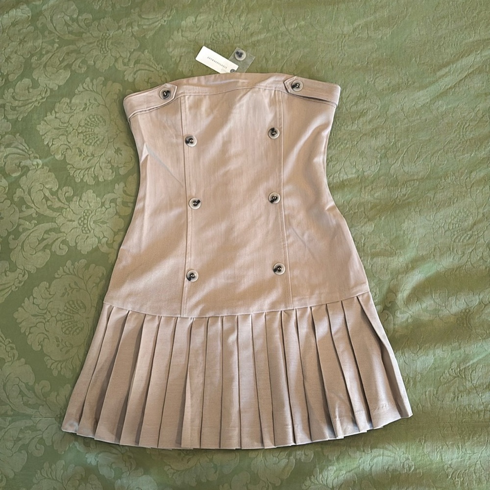 Anthropologie strapless mini dress size XS